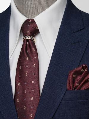 Bộ Suit Xanh Navy Đậm Hoạ Tiết Kẻ TGS390